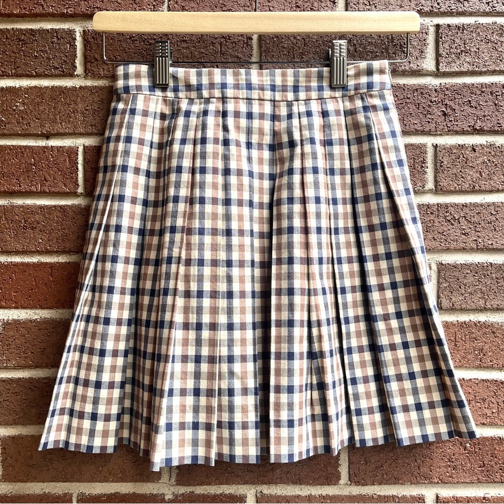 Aquascutum Girls/Youth Plaid Pleated Skirt